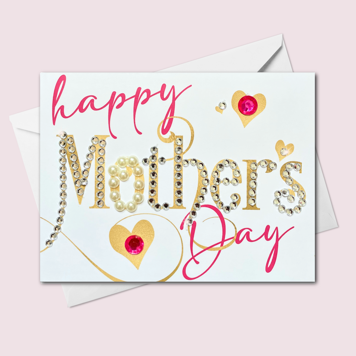 Handmade Mother's Day Card | Elegant Script Happy Mother's Day Greeting Card