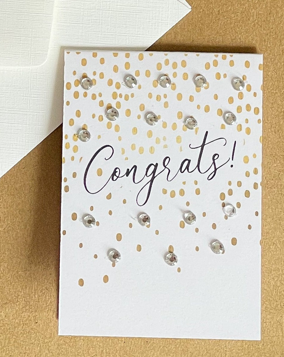 Mini Congrats Gold Confetti Greeting Card
