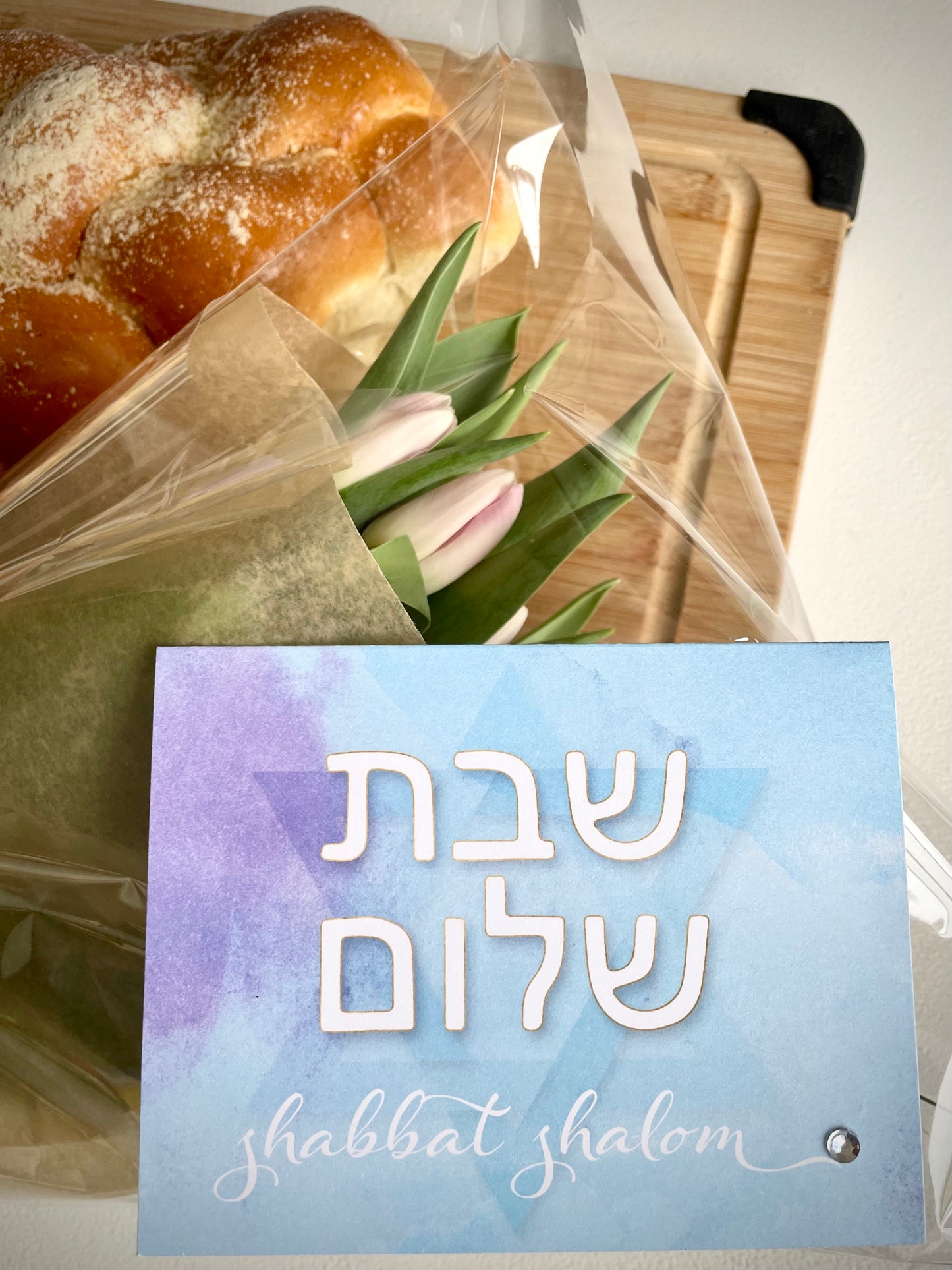 Handmade Shabbat Shalom Greeting Card