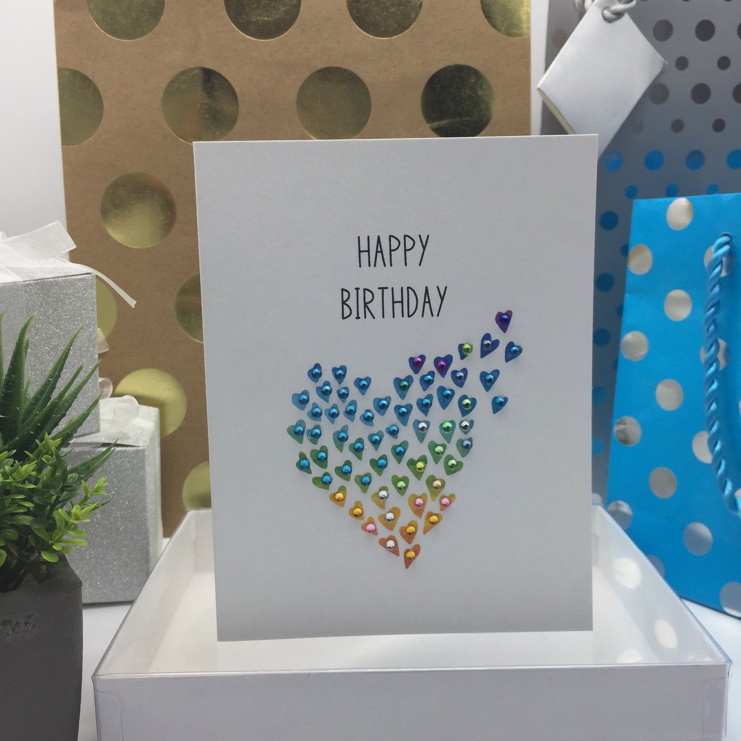 Happy Birthday Hearts - Multicolour