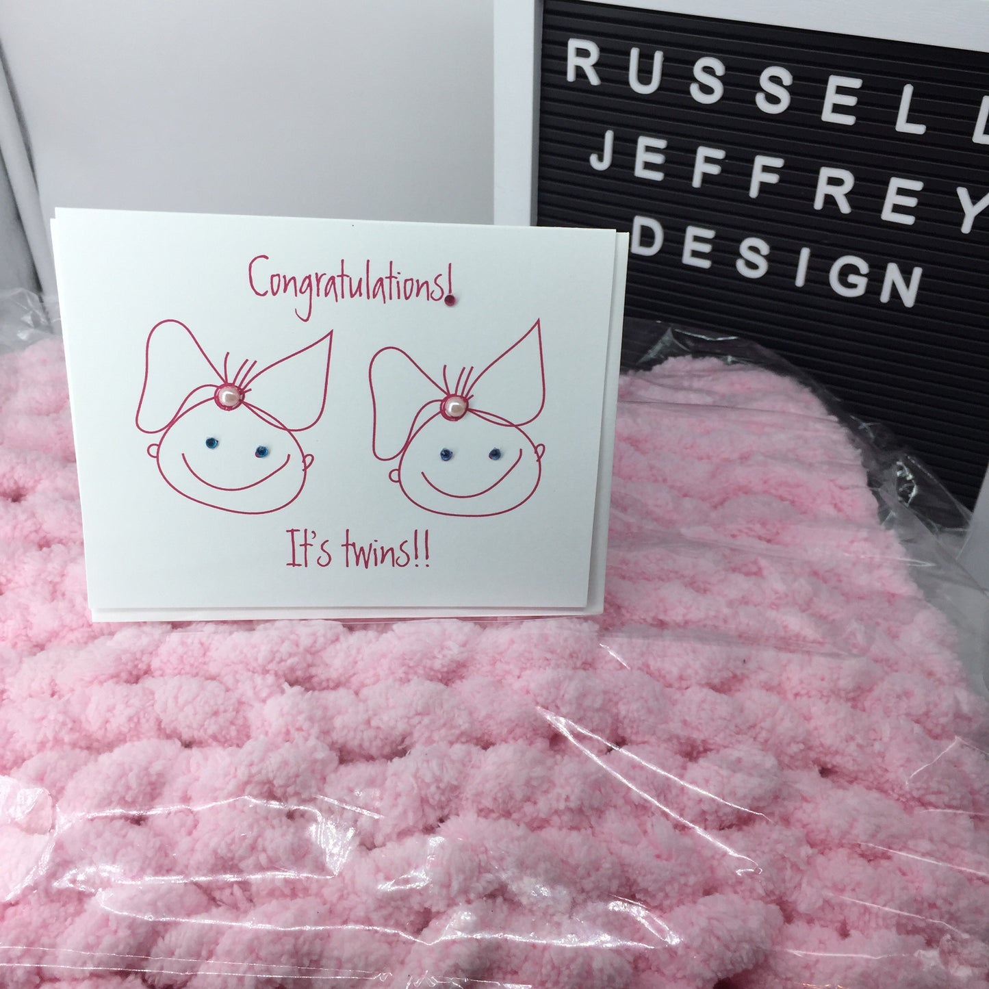 Congratulations! It's Twin Girls! Greeting Card