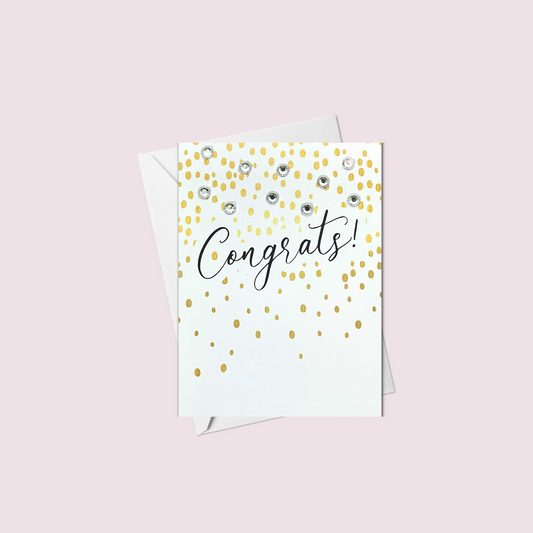 Mini Congrats Gold Confetti Greeting Card