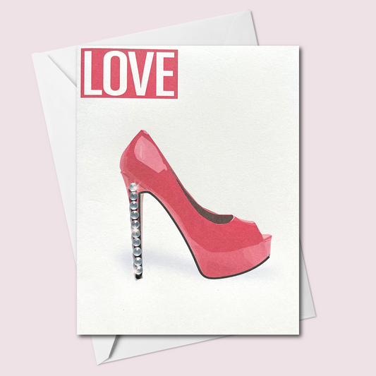 Love Red Heel Greeting Card