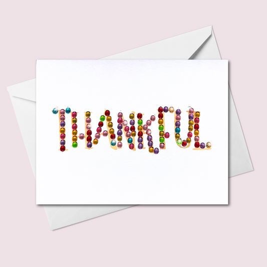 Thanksgiving Greeting Cards - Thankful Multicolour
