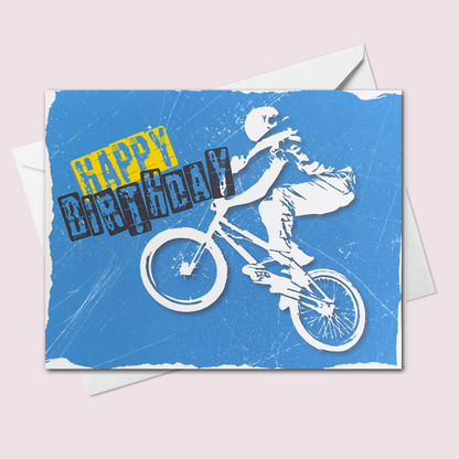 BMX Birthday Card – Extreme Sports Greeting Card