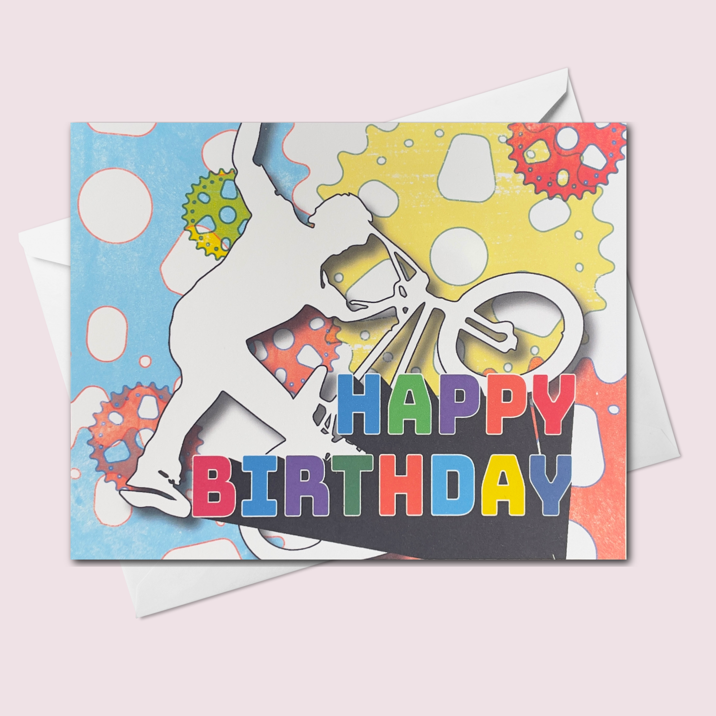 Colourful BMX Birthday Card – Kids Sports Birthday Card