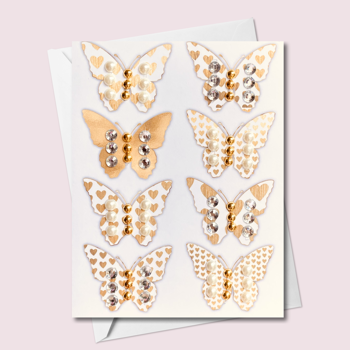Gold Butterfly Greeting Card