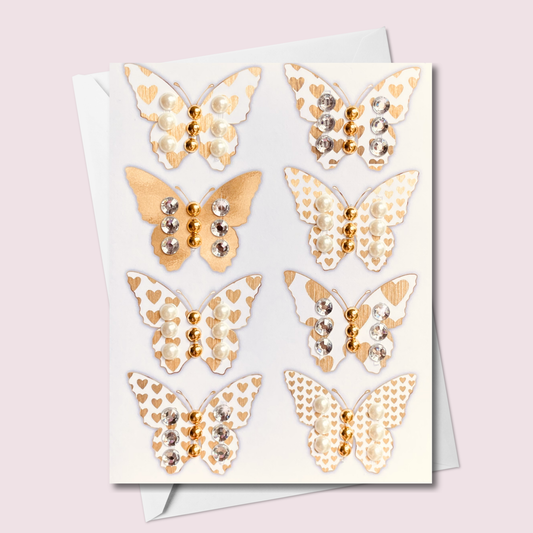 Gold Butterfly Greeting Card