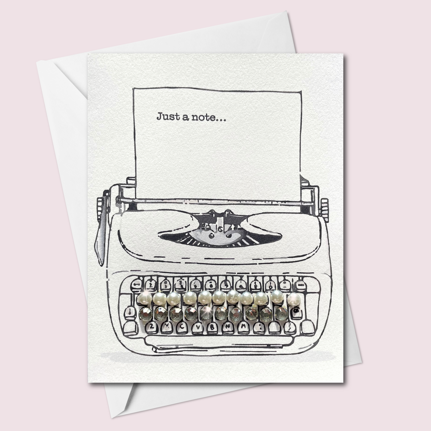 Just a Note... Typewriter | White