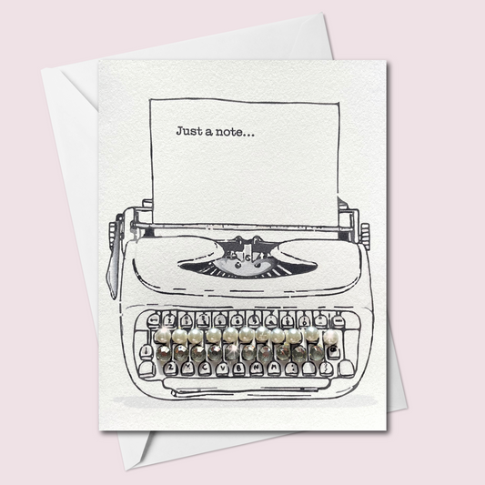 Just a Note... Typewriter | White