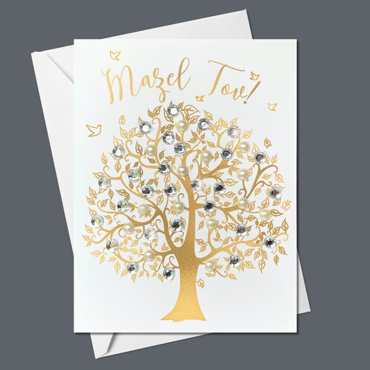 Mazel Tov Tree in Gold