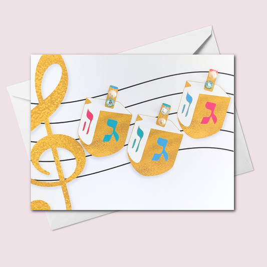 Musical Dreidels Gold