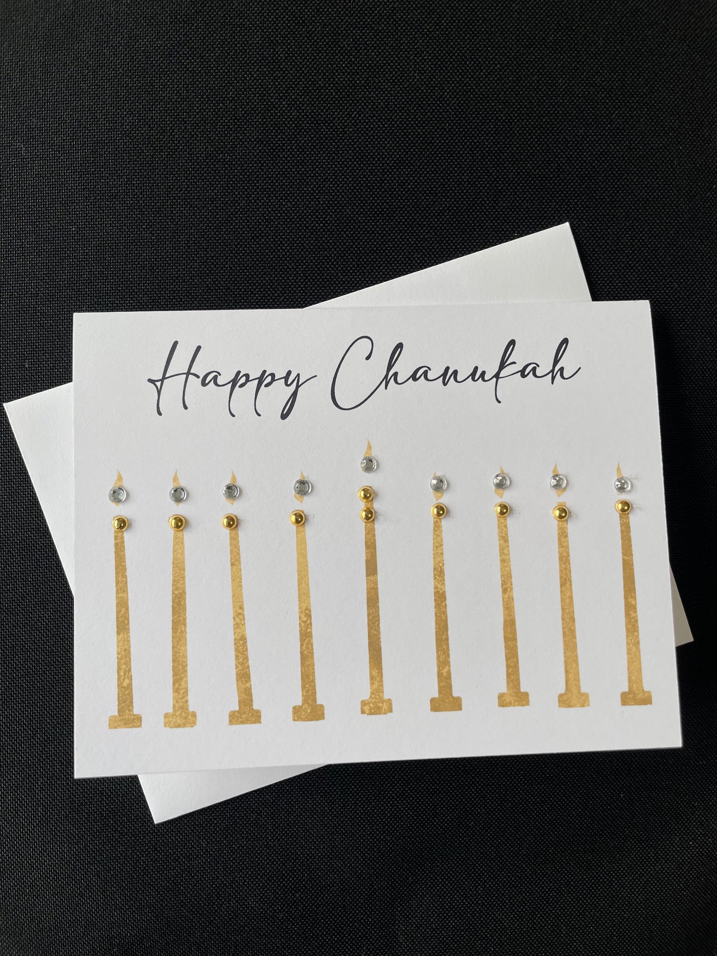 Happy Chanukah Modern Menorah Greeting Card