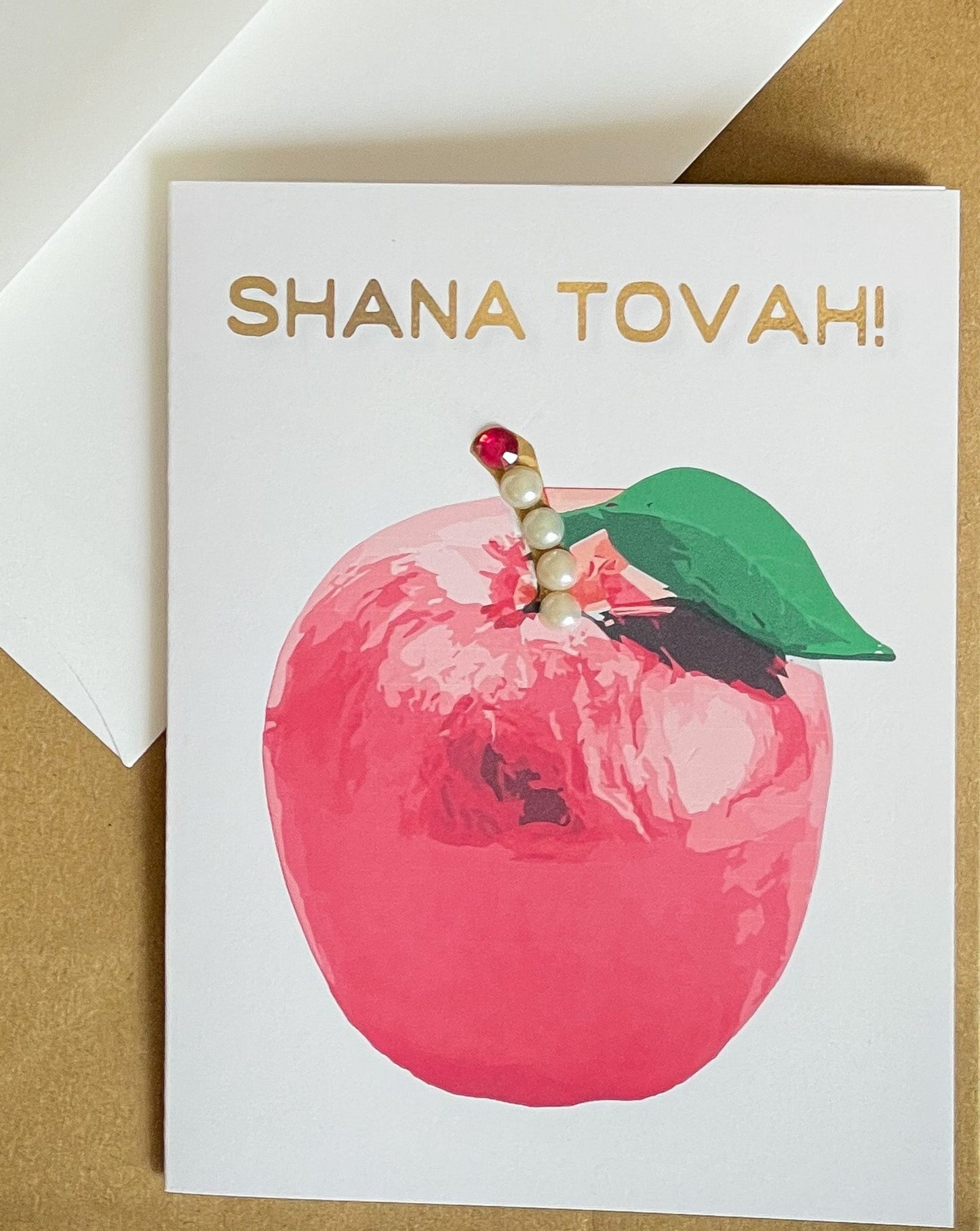Shana Tovah! Rosh Hashanah Red Apple Card