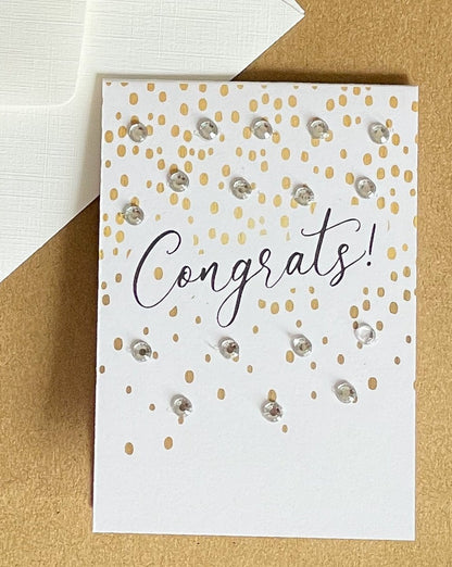 Mini Congrats Gold Confetti Greeting Card