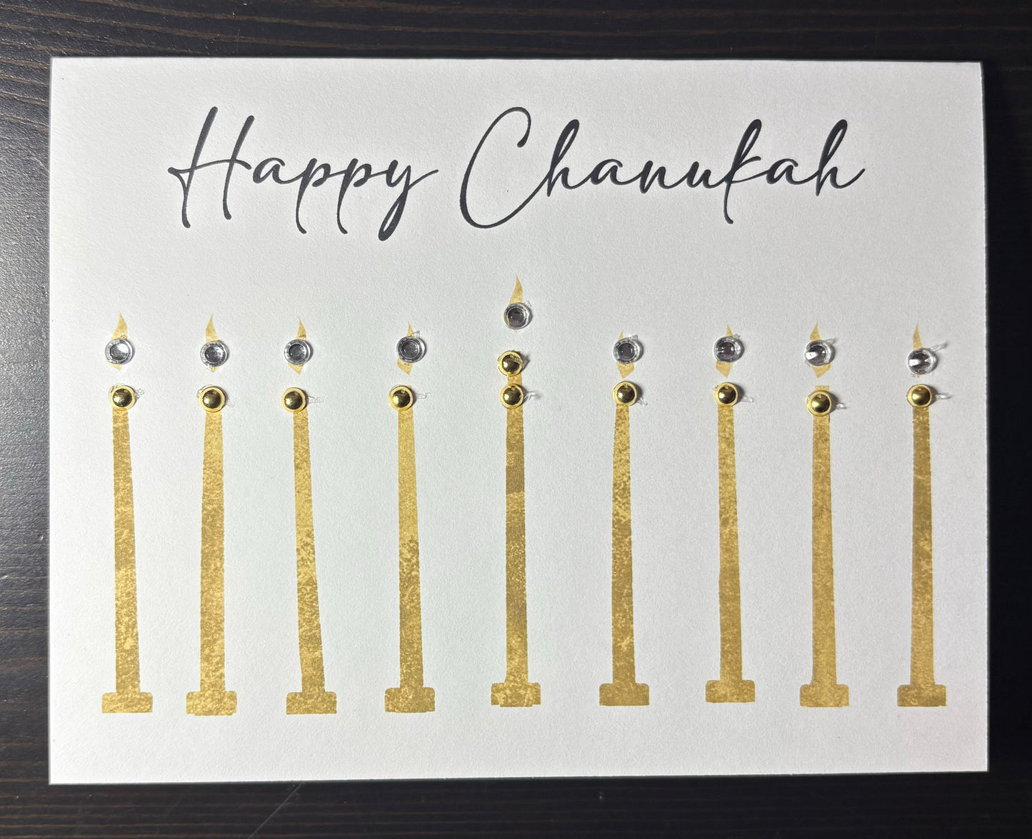 Happy Chanukah Modern Menorah Greeting Card
