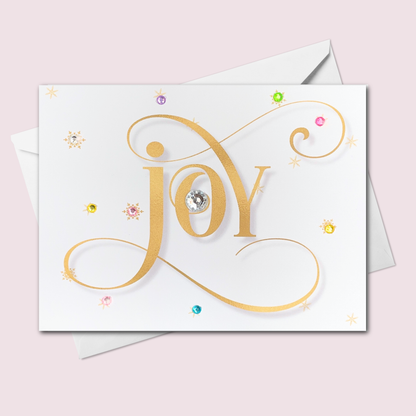 Merry Christmas Joy Script Greeting Card