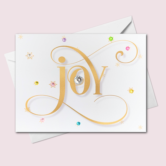 Merry Christmas Joy Script Greeting Card