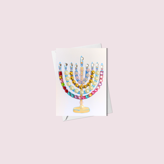 Mini Chanukah Menorah in Gold