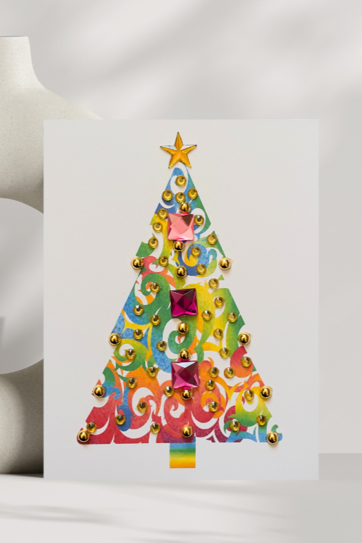 Christmas Tree Greeting Card with Star