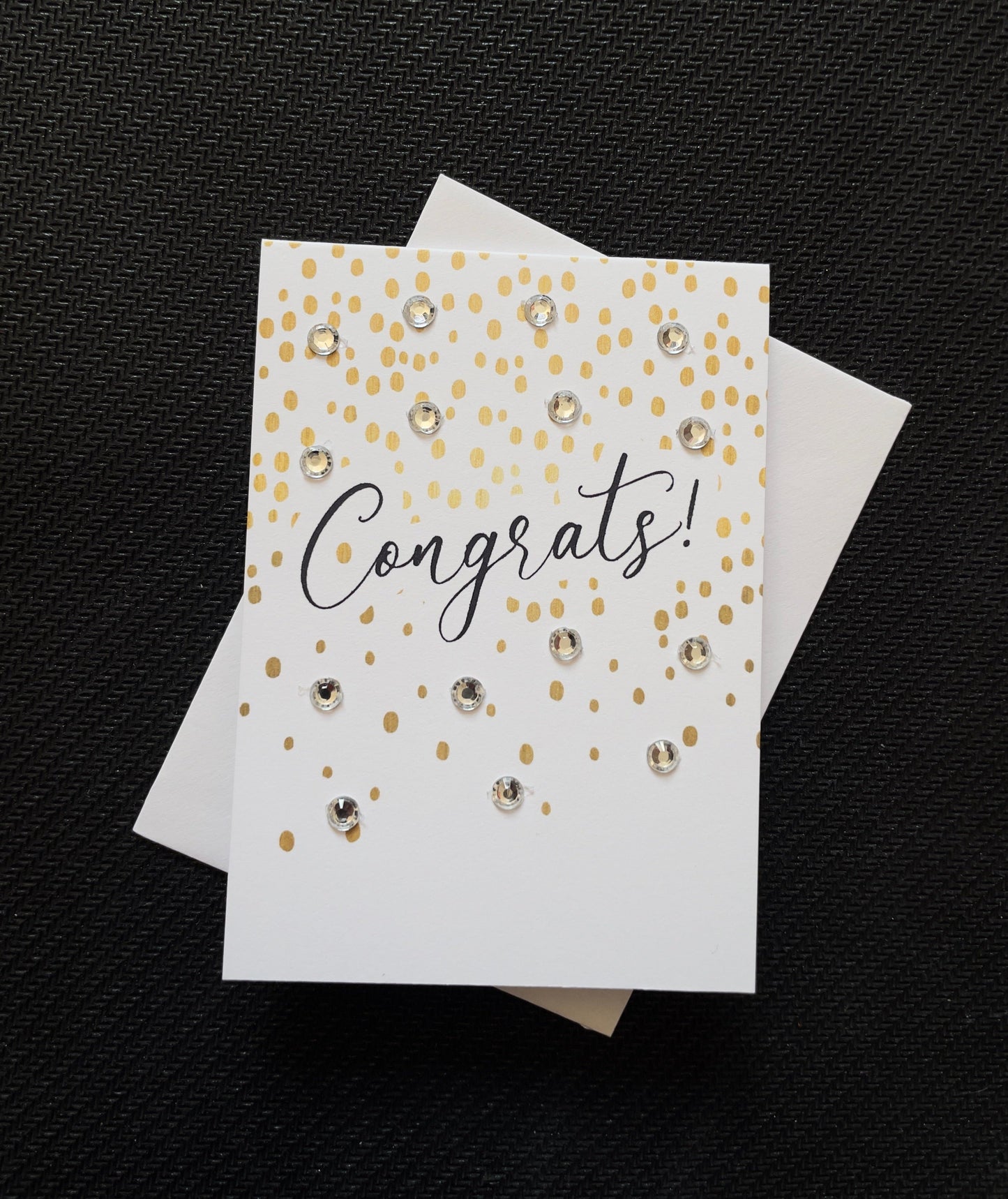Mini Congrats Gold Confetti Greeting Card