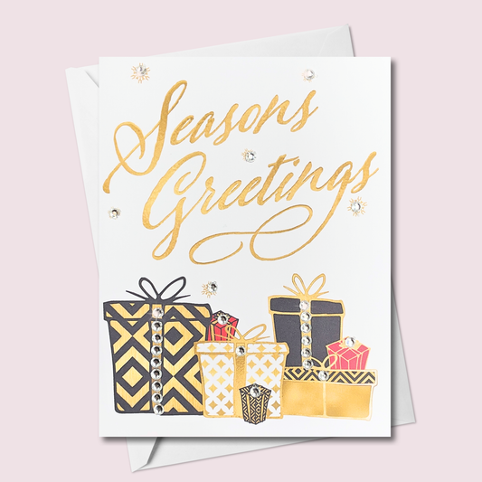 Seasons Greetings Card with Presents