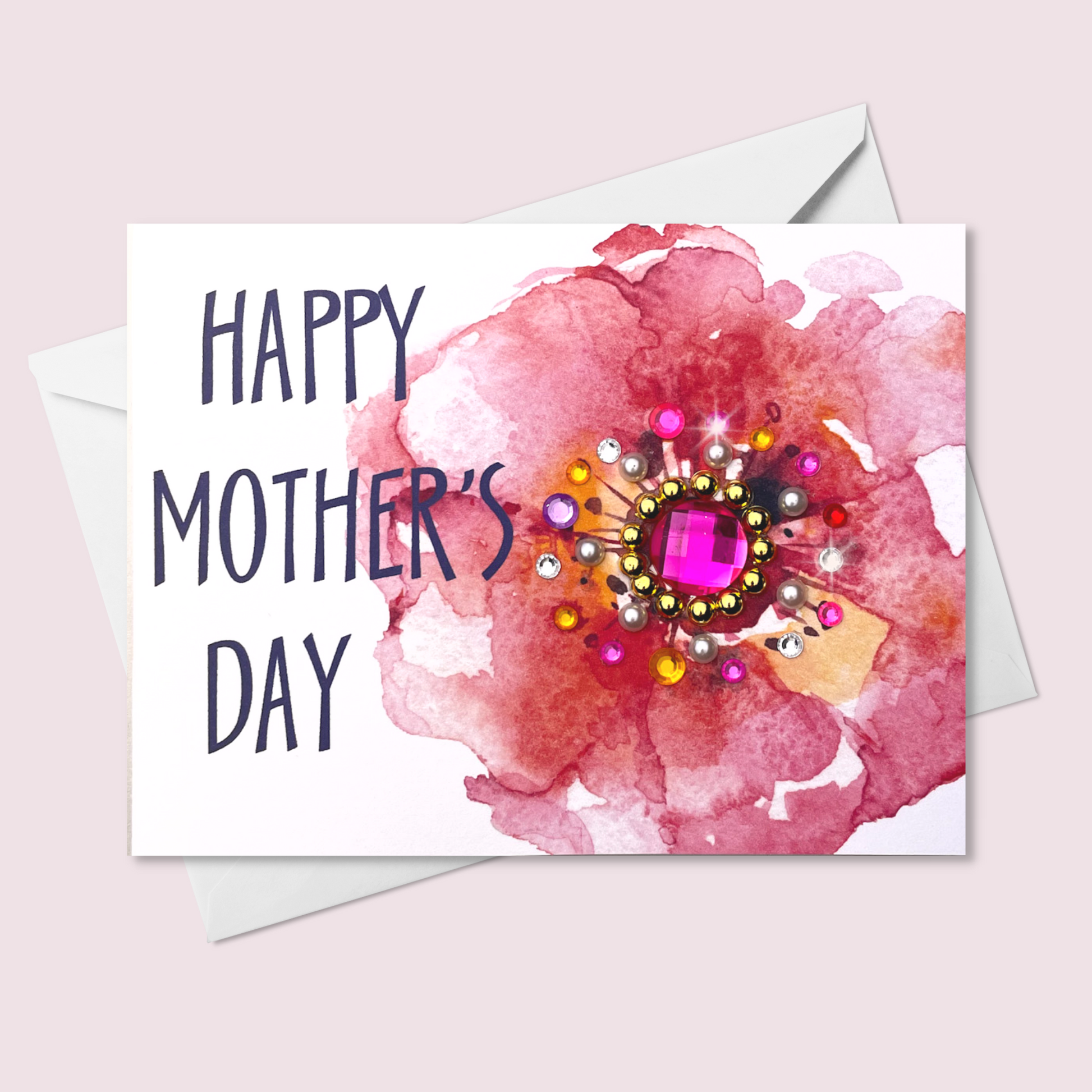 happy mother's day watercolour flower