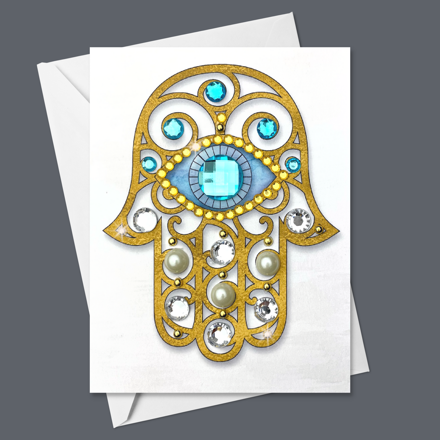Gold Hamsa Greeting Card