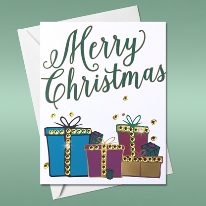 Merry Christmas! Holiday Greeting Card with presents