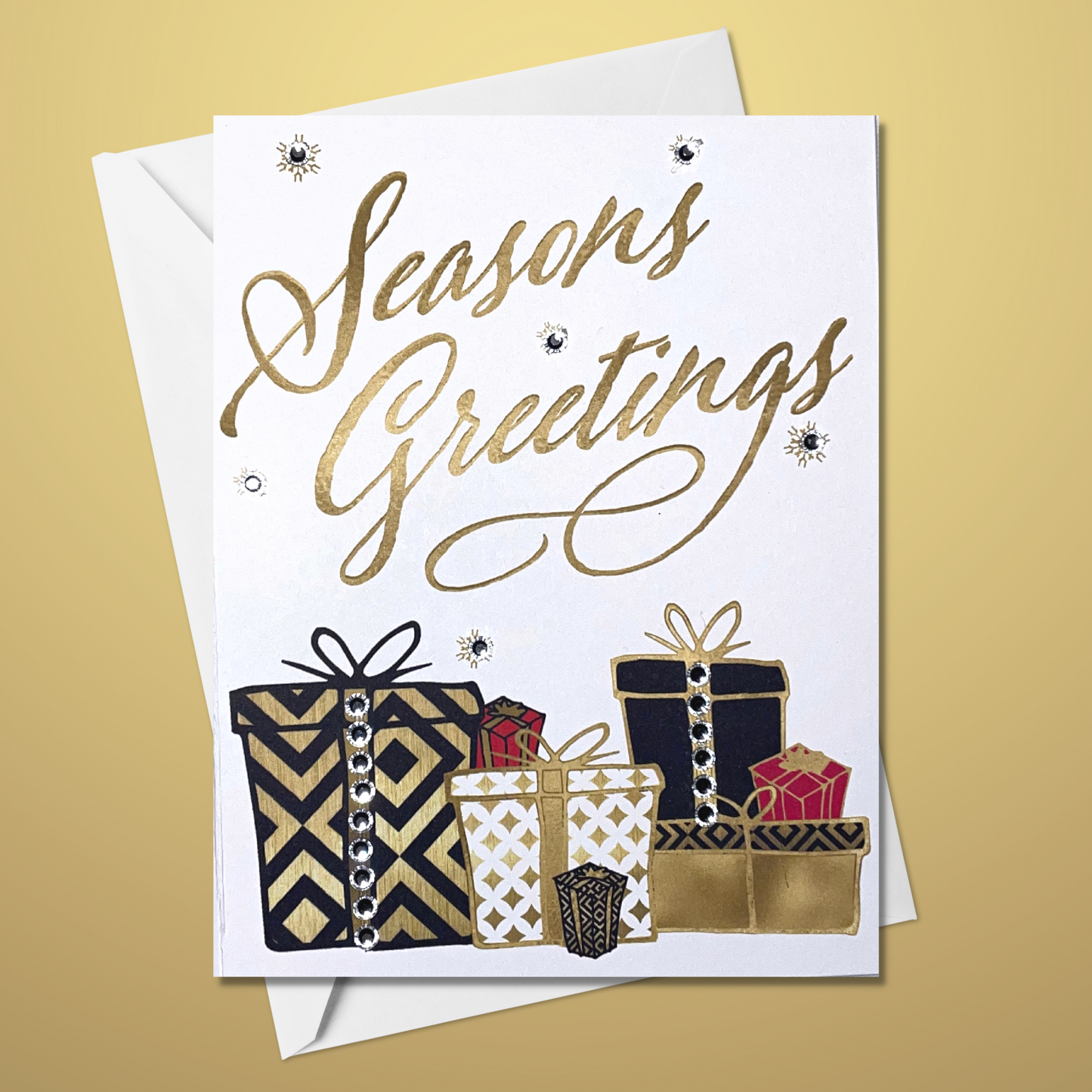 Seasons Greetings Card with Presents