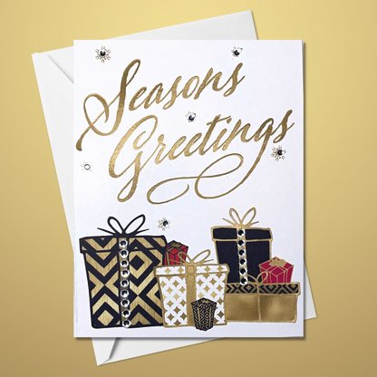 Seasons Greetings Card with Presents