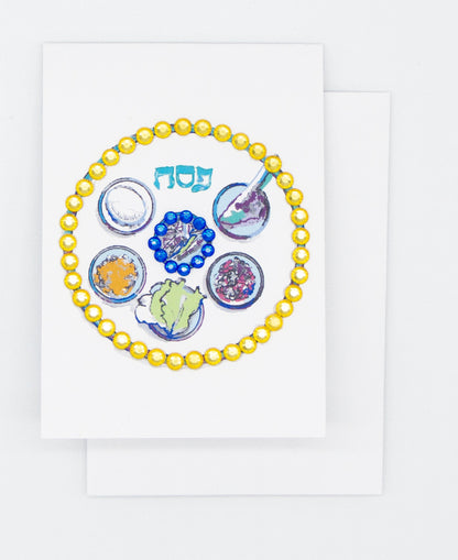 Passover Greeting Card Gold Mini Size