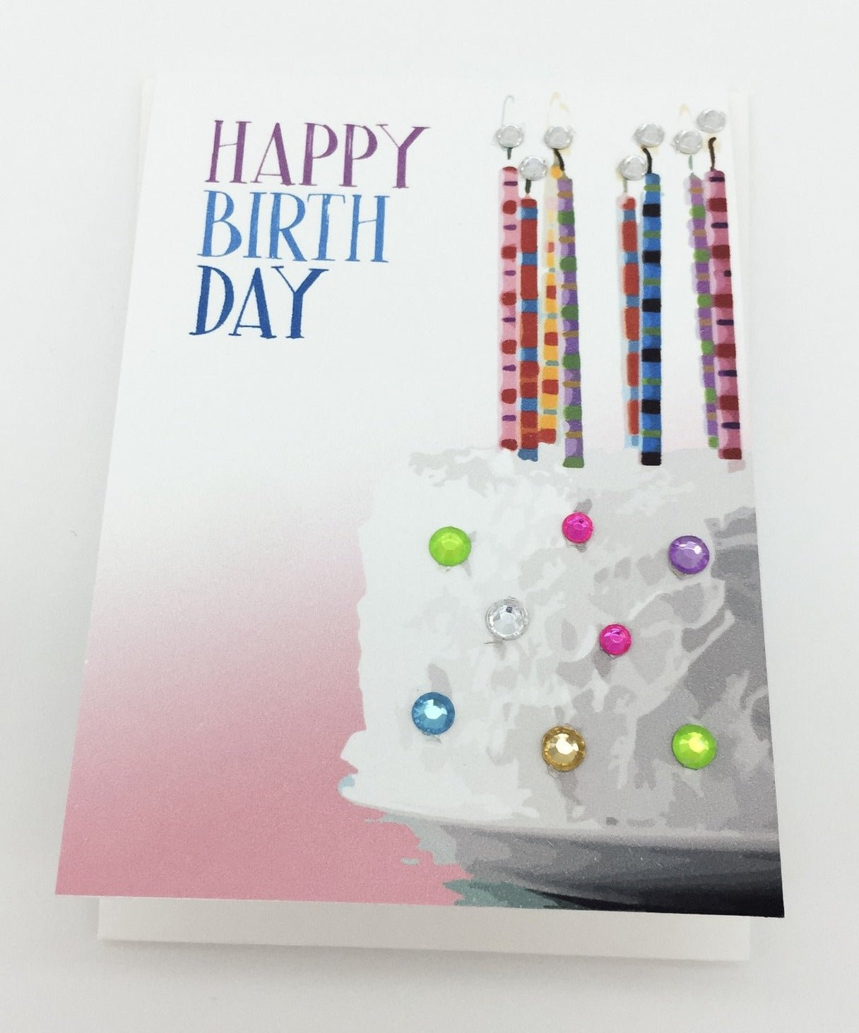 Mini Happy Birthday Half Cake Greeting Card
