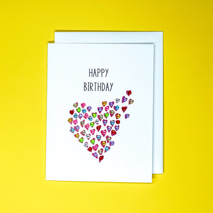 Happy Birthday Hearts - Multicolour