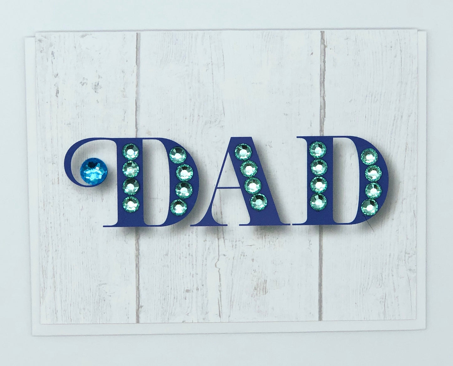 DAD Blue Sparkle Greeting Card