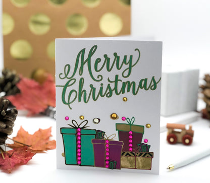 Merry Christmas! Holiday Greeting Card with presents