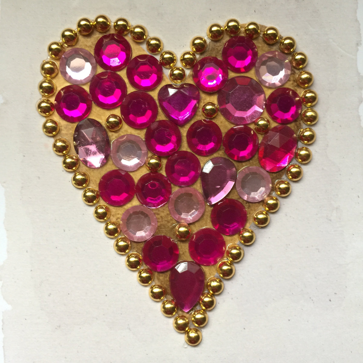 Heart jewelled card