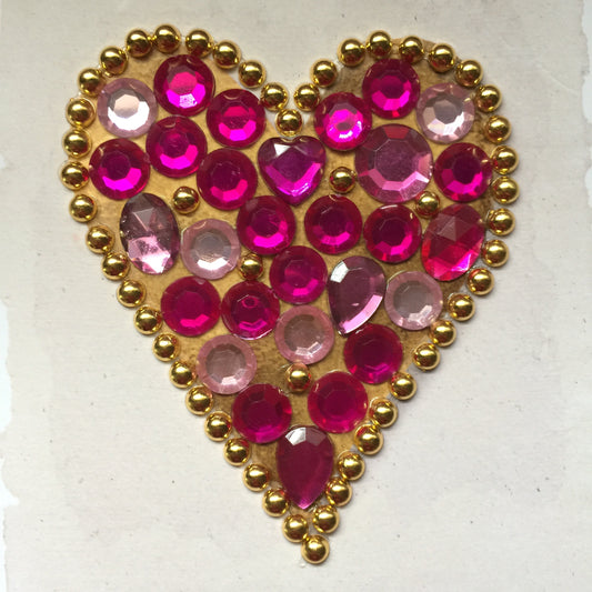 Heart jewelled card